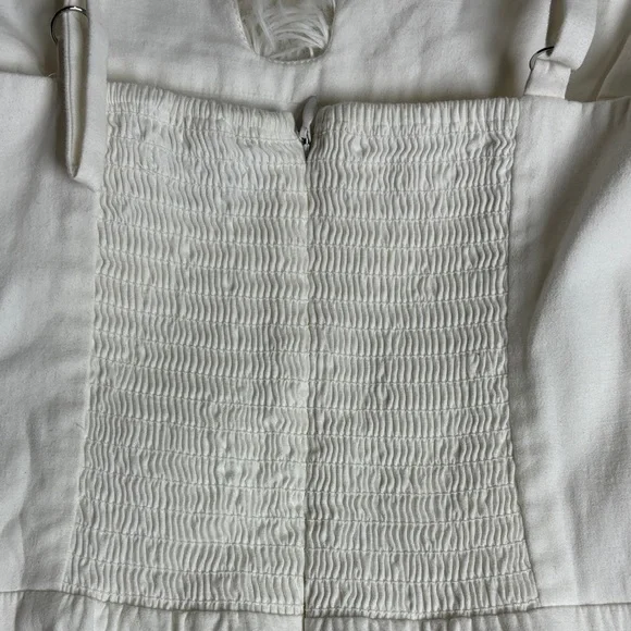 Alfred Draped Stretch Organic Cotton Midi Dress In Weiss - Picture 7 of 10